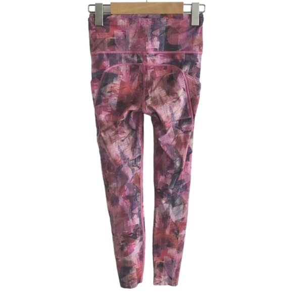 Lululemon Sun Dazed Multi Pink Fast & Free Nulu Tight II Size 4 - Picture 3 of 7